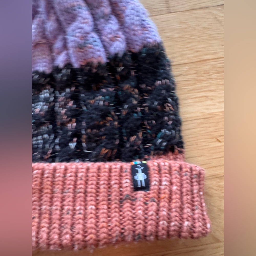 Smartwool Wool Blend Multicolor Pom-Pom Beanie - Picture 2 of 5